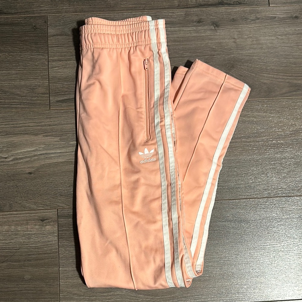 adidas Pink Sweatpants with White Stripe